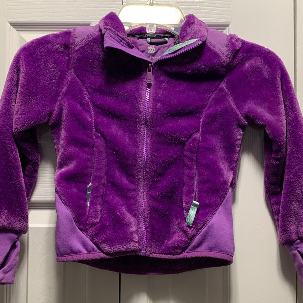 Girls / Kids Size XS (4) All in Motion Purple Fleece Jacket
